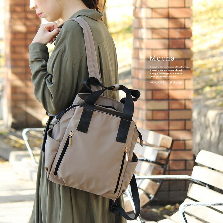 日本代購 - [樂天NO.1] 美型多夾層收納後背包/媽媽包-深海藍 (29x26x14cm)