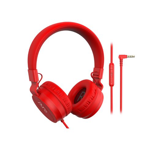 PURO SOUND LAB - PuroBasic 兒童耳機-附麥克風-紅色 (18 x 16.5 x 7.5 cm)