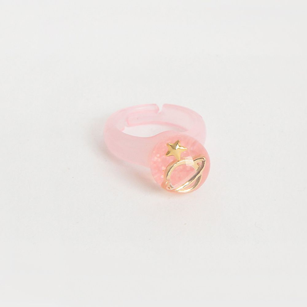 韓國 Babyblee - 果凍戒指-粉色星球