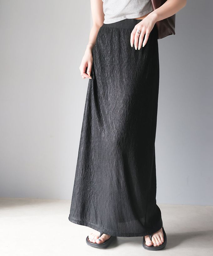 日本 Classical Elf - 小華麗光澤纖細修身長裙-銀灰