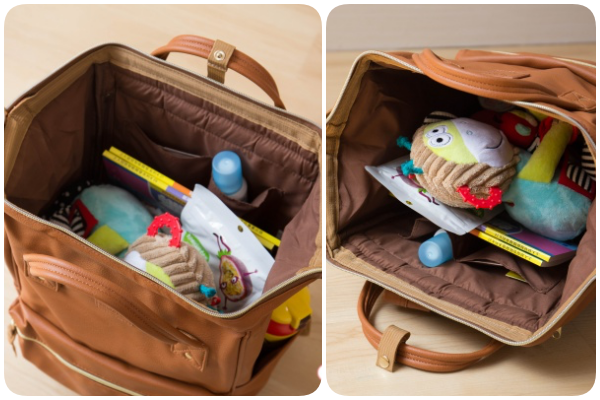 日本 Anello - 日本大開口牛津布後背包-Regular大尺寸-NV海軍藍