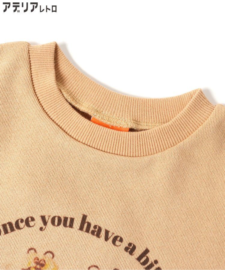 日本 BREEZE - 聯名款 昭和風純棉長袖上衣-冰淇淋蘇打-淺灰