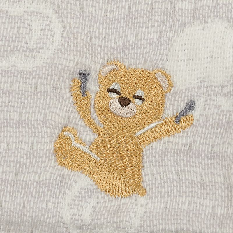 akachan honpo - 圍兜3件組 4層棉紗-90周年-米白色 (70~95cm)