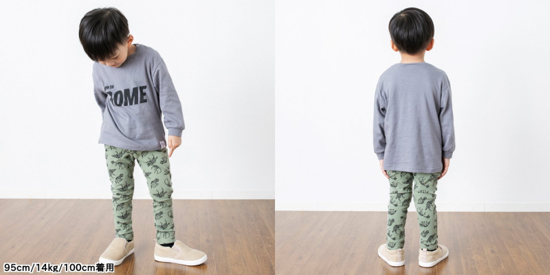 日本 BREEZE - 熱銷款 百搭鬆緊長褲(9分丈)-臘腸狗-奶油杏