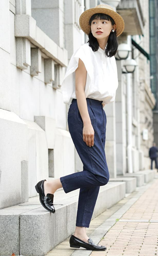 日本 zootie - 修身必備透氣丹寧直筒褲/長褲-黑