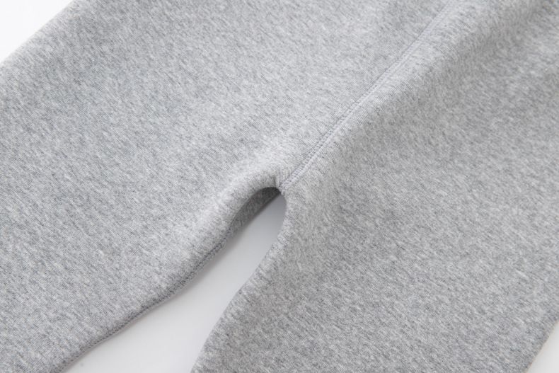 FANMOU - 加絨腰鬆緊內搭褲-蝴蝶結-黑色