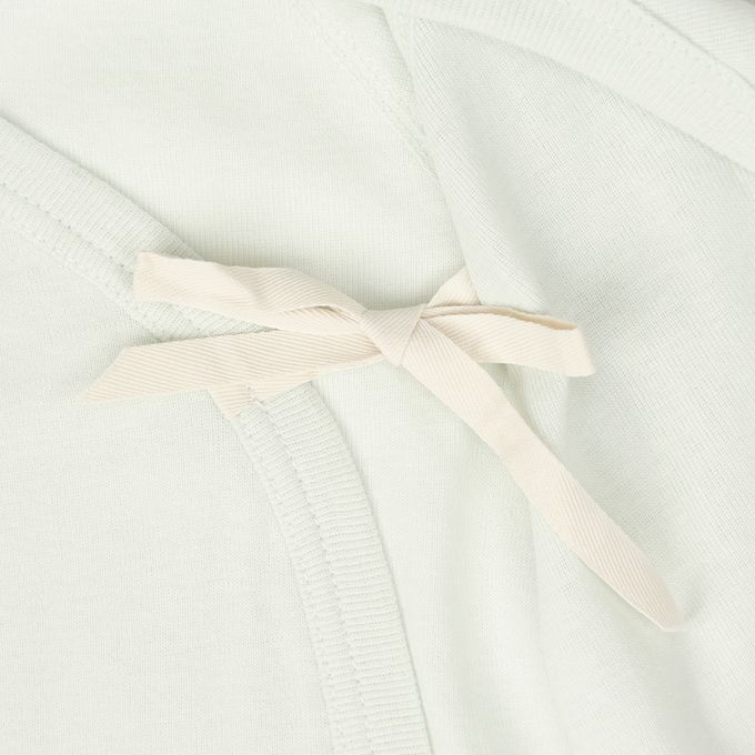 akachan honpo - 新生兒內衣6件組-短袖&7分袖 按扣款-綠色