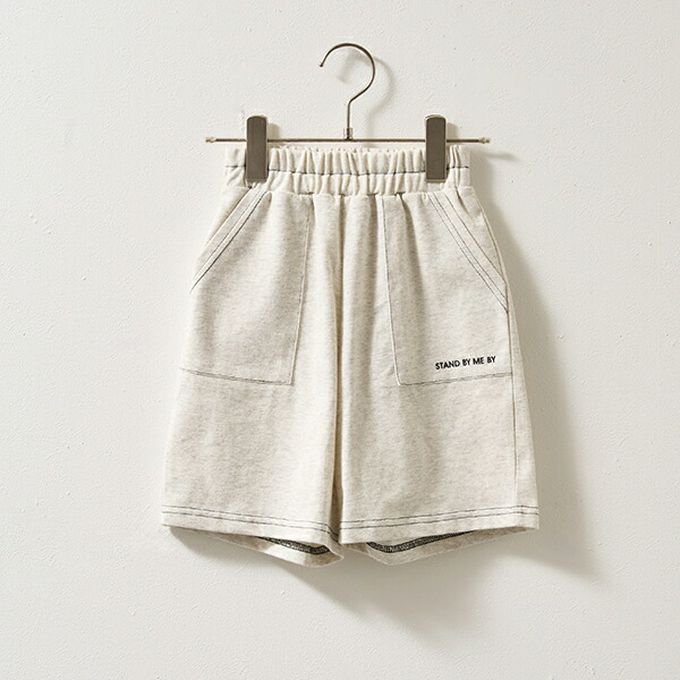 日本 b-ROOM - 柔軟舒適縫線短褲-紫