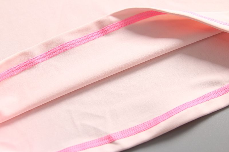 女寶長袖泳裝套裝(附帽子)-LOVE-粉橘色