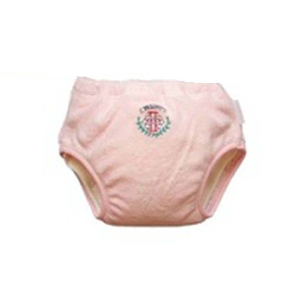 日本 Chuckle Baby - 日本製六層學習褲-天使刺繡-粉-分離式