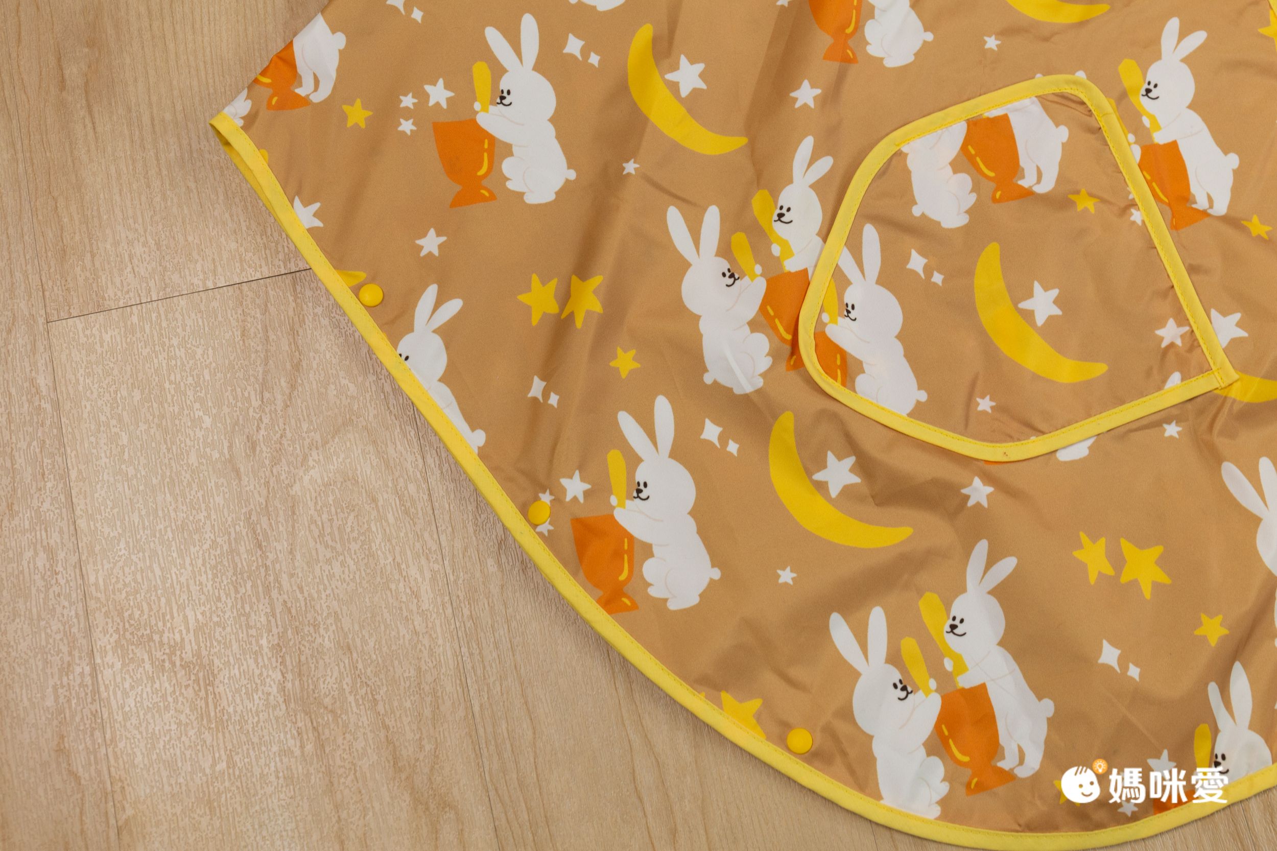 韓國 Bebe Chouette - (有帽繩)防風連帽兒童斗篷雨衣-和平白鴿