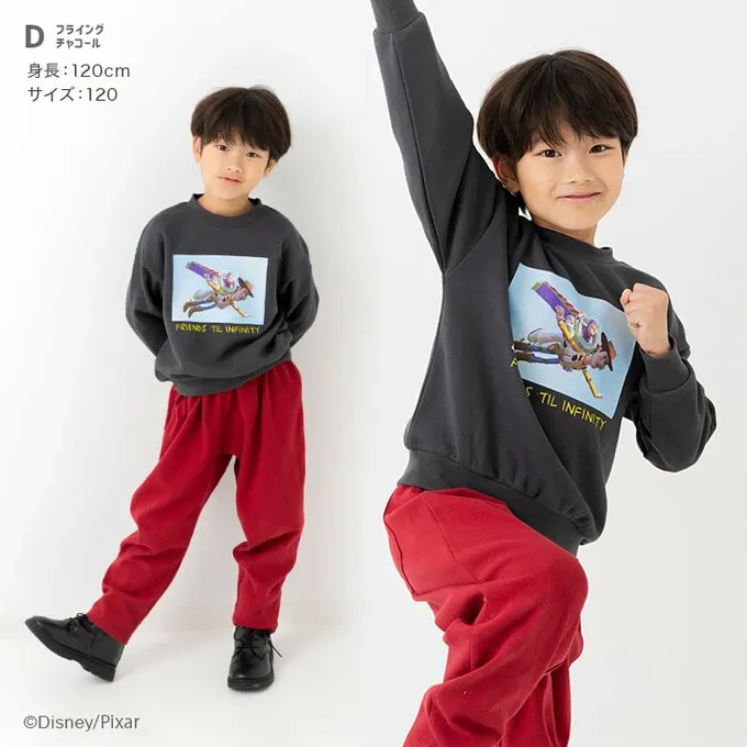 日本 Chil2 - 限定聯名 縮口印花長袖上衣-玩具總動員-好夥伴-燕麥