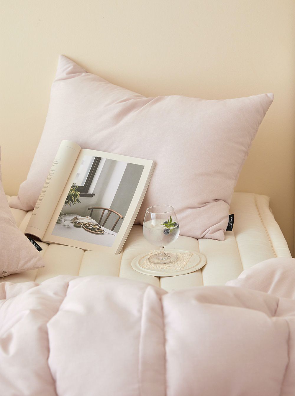 韓國 Maatila - 可水洗超細纖維桃皮感四季被-清爽粉