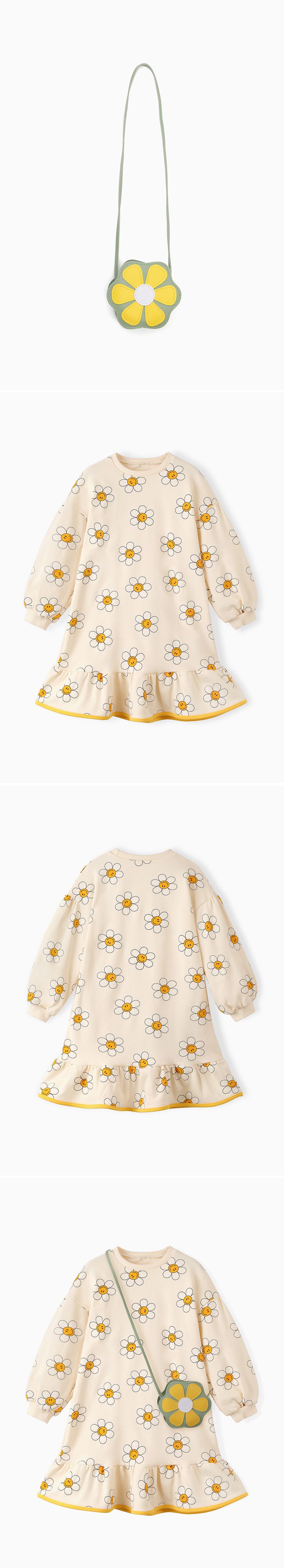 韓國 OZKIZ - (附包包)開心花朵包包洋裝