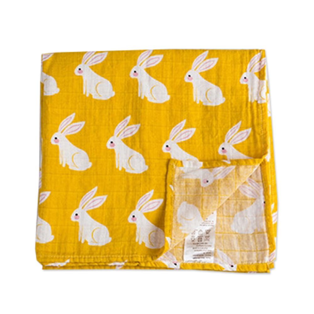 Muslin Tree - 印花雙層嬰兒紗布包巾/蓋被-兔子 (120*120cm)
