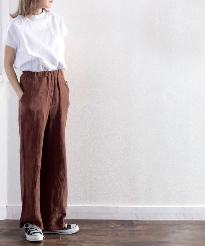 日本 Classical Elf - 純棉夏日柳葉舒適寬褲-黑