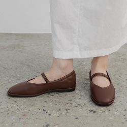 韓國 SAPPUN - [All day]軟底包覆瑪莉珍鞋-巧克力咖