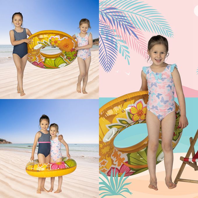 德國Playshoes - 抗UV防曬兒童連身泳裝-蝴蝶