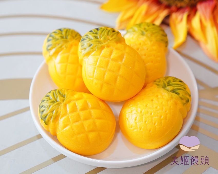 美姬饅頭 - 鳳梨酥鮮乳造型饅頭-6入-48g/顆