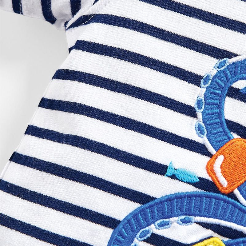 英國 JoJo Maman BeBe - 超優質嬰幼兒/兒童100％純棉短袖上衣/T-shirt/動物T-可愛章魚