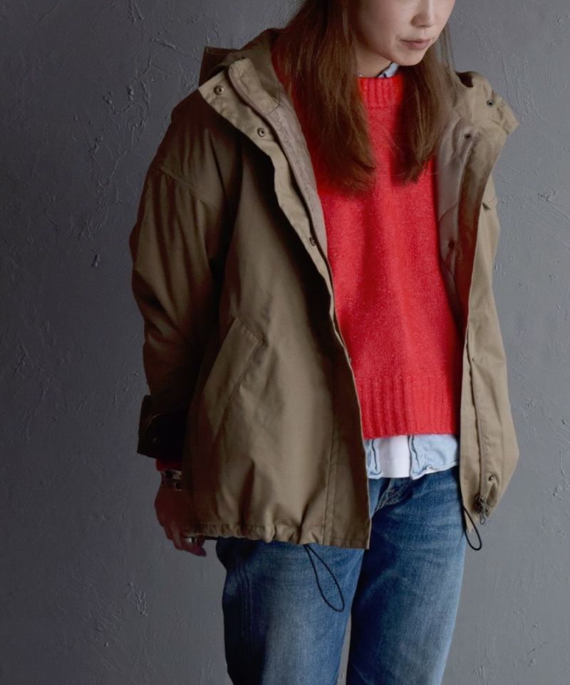 日本 zootie - 柔軟圓領短版針織毛衣-咖啡牛奶