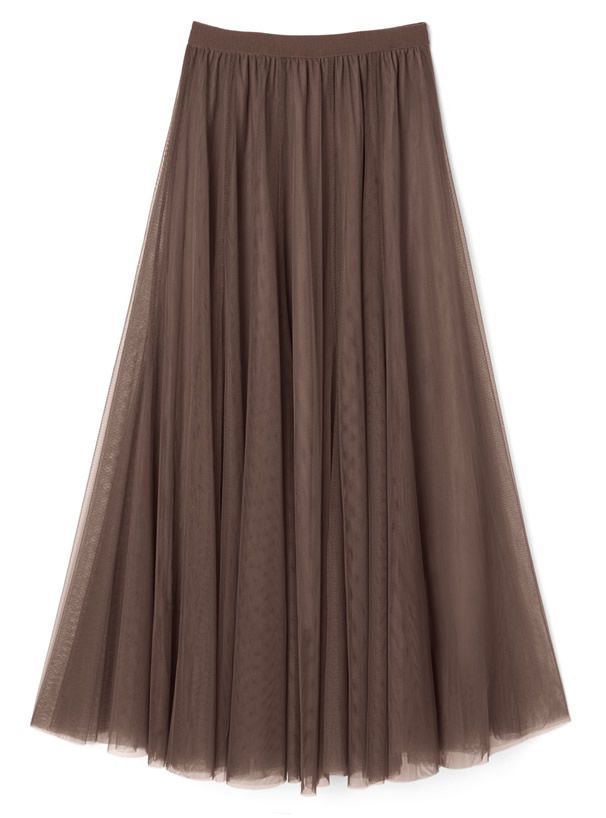 日本 GRL - 飄逸顯瘦雙層傘紗裙-天使白 (M)