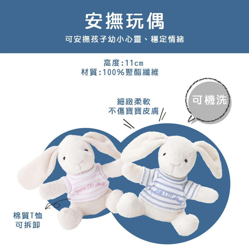 英國 JoJo Maman BeBe - 粉色兔寶寶玩偶