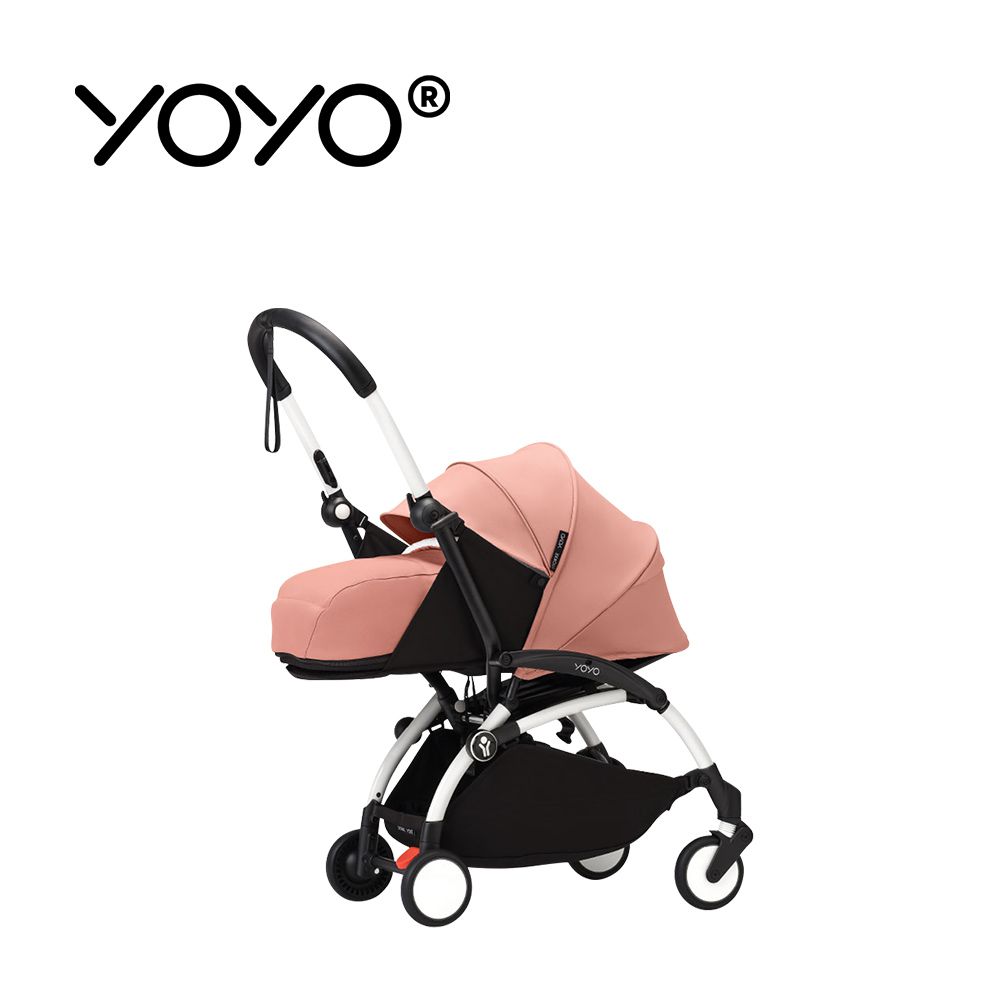 YOYO³ 0+推車組合-(含車架)-白色車架+桃色