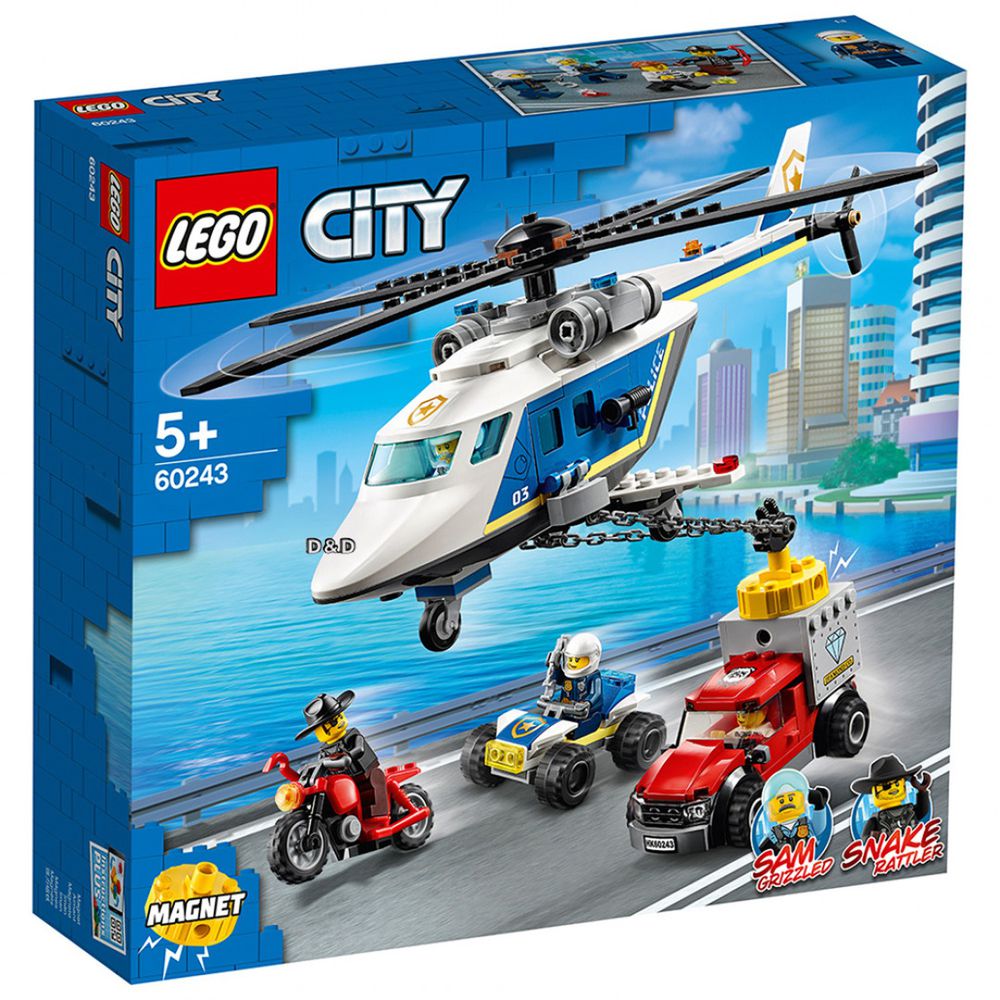 樂高 LEGO - 樂高 CITY 城市警察系列 -  警察直升機追擊戰 60243-212pcs