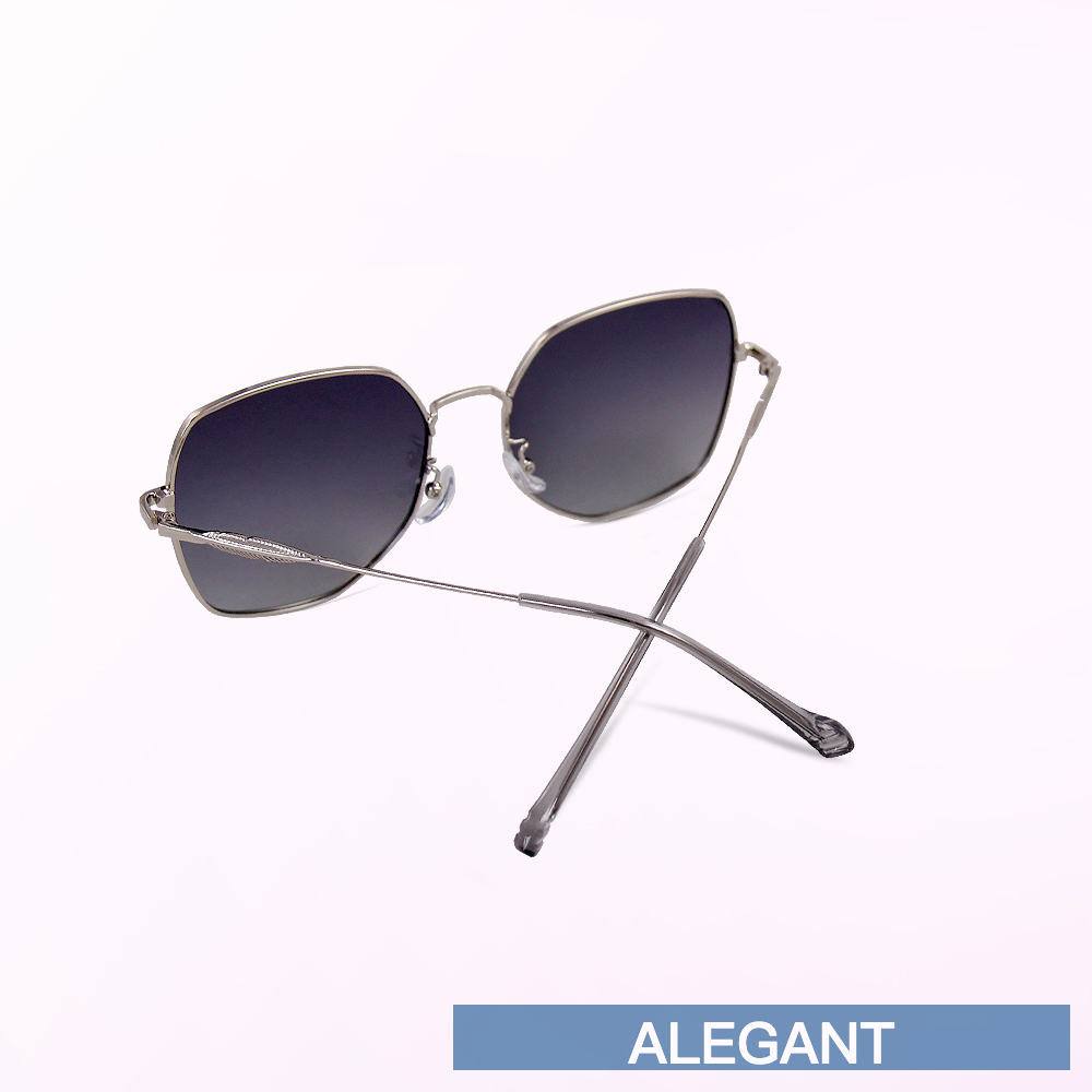 ALEGANT - 夜香繽復古典雅幾何線條設計漸層偏光墨鏡│UV400太陽眼鏡