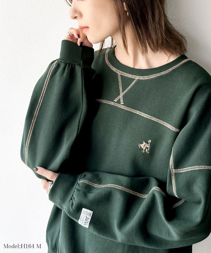 日本 Classical Elf - Java logo刺繡拷克邊圓領大學T-米杏