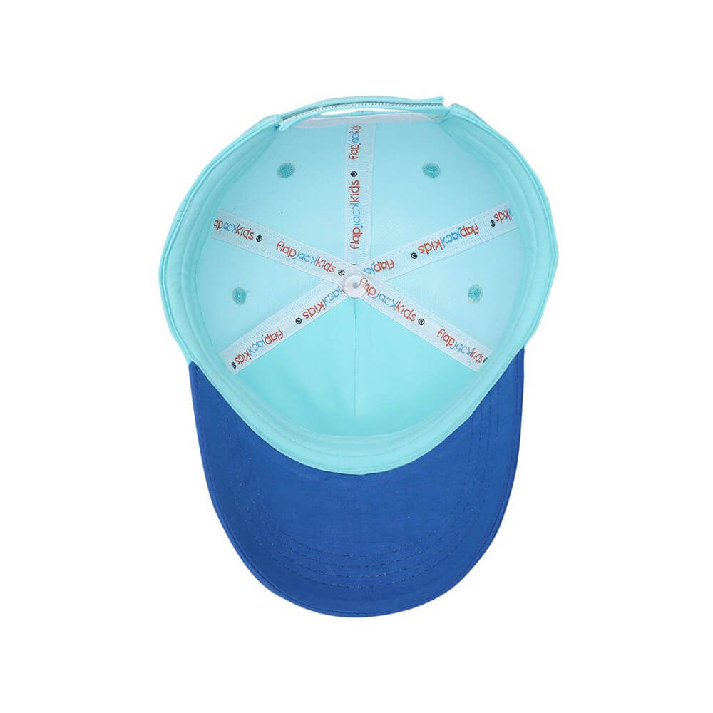 加拿大 flapjackkids - 防曬透氣棒球帽-怪獸(藍)