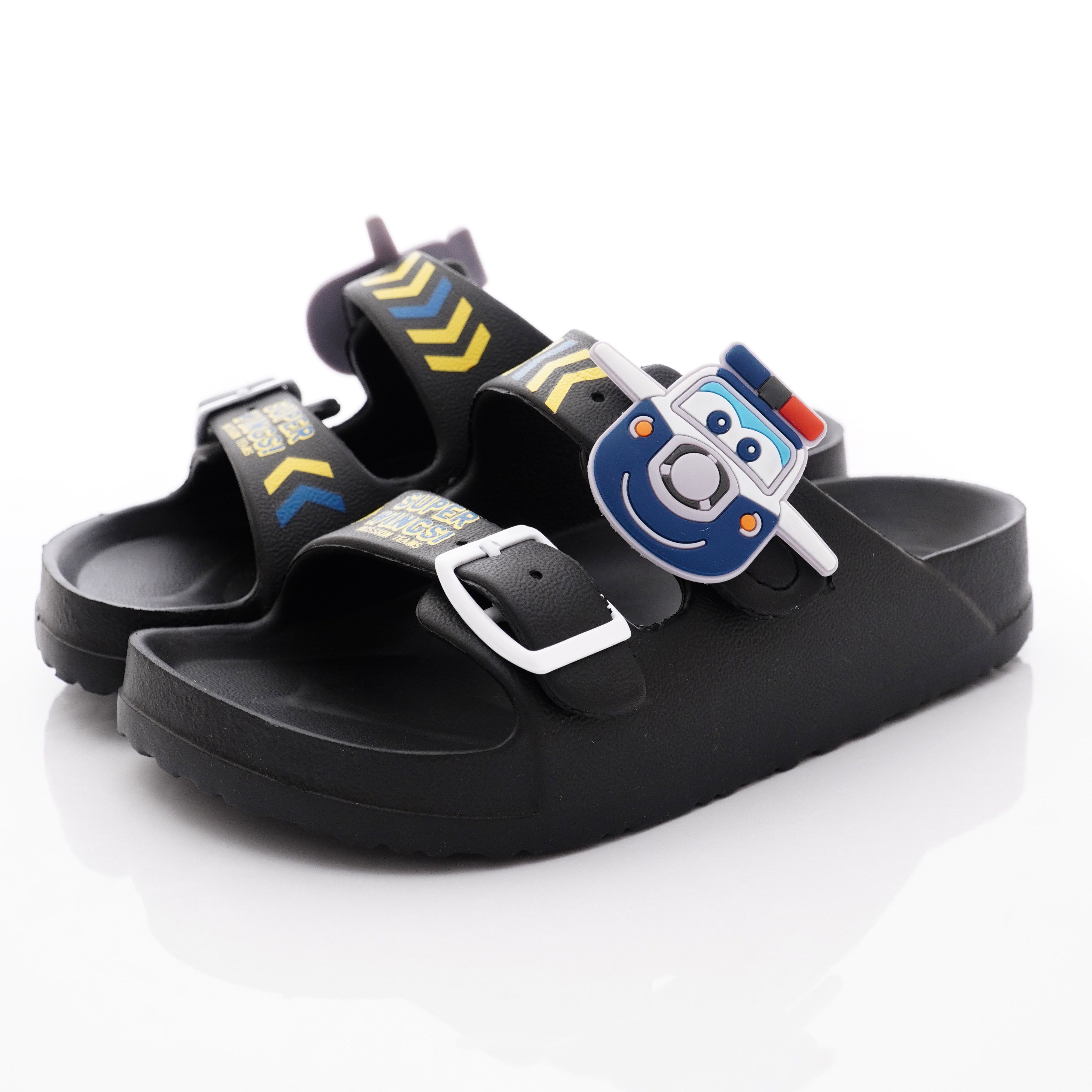 Super Wings - 超輕量休閒涼鞋/拖鞋(中小童段)-黑-S204706黑