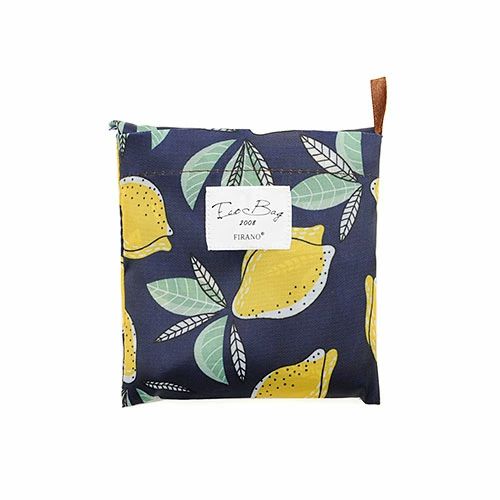 日本 FIRANO - 馬蹄環簡約肩背/側背兩用大方包+檸檬折疊購物袋 三件組-BE