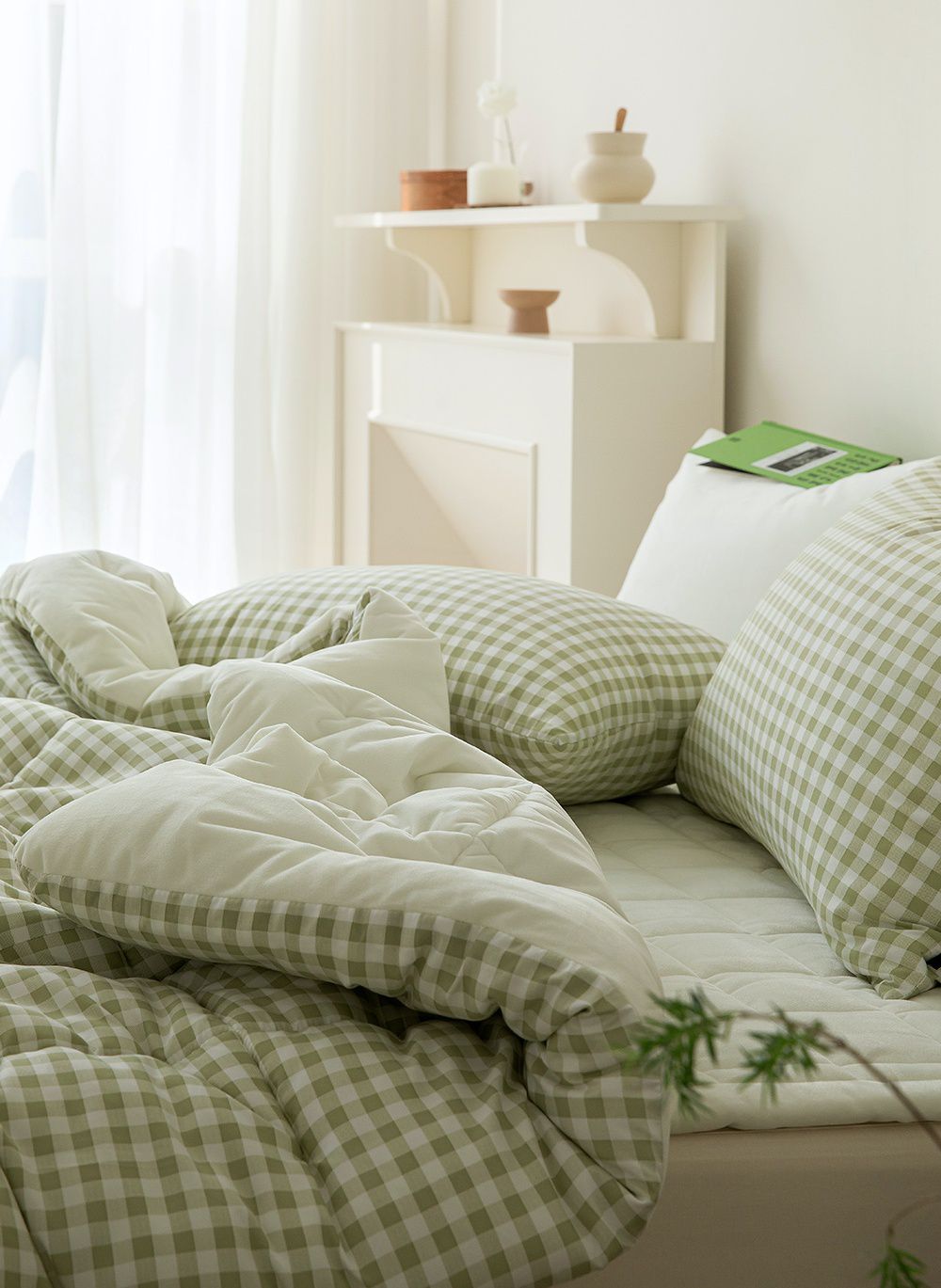 韓國 Maatila - 可水洗超細纖維桃皮感棉被(冬被)-綠茶果凍