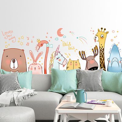 JB Design - 時尚壁貼-北歐風動物派對 (60cm*90cm)