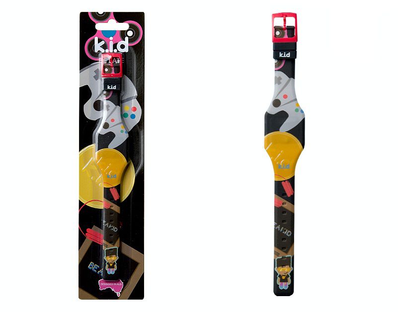 韓國 bigkid - 香香LED電子錶-深藍(橘子香)