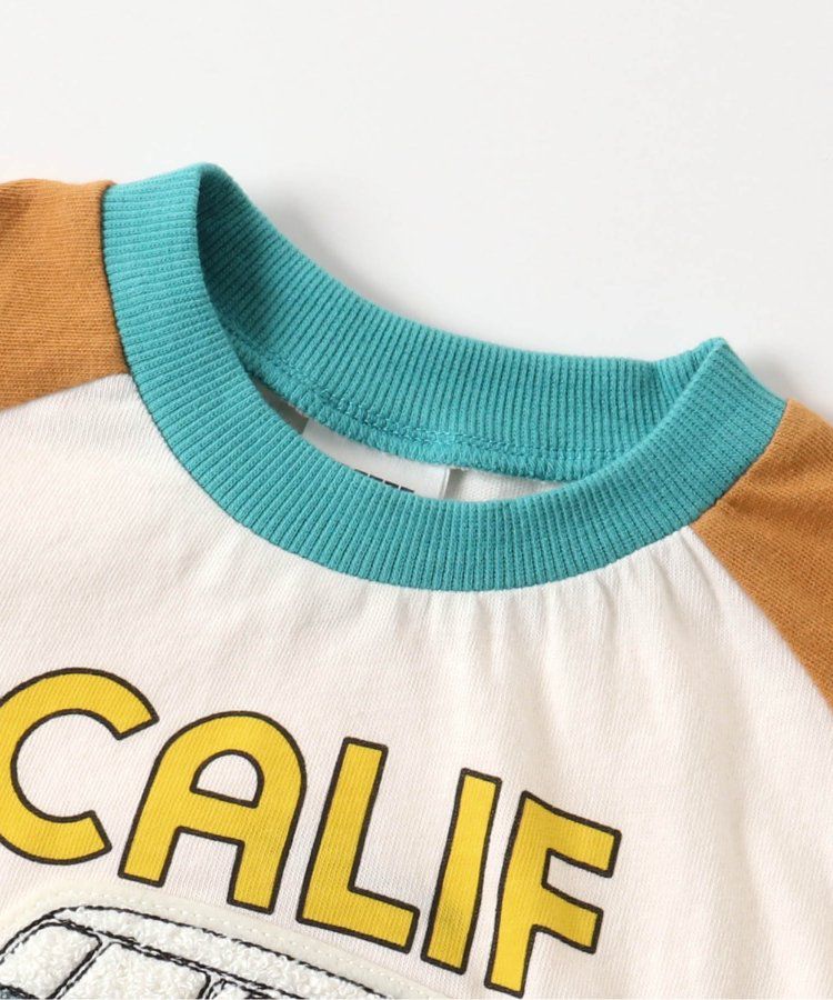 日本 BREEZE - 刺繡徽章撞色長袖上衣-熊貓-炭黑