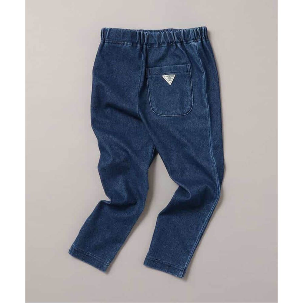 DAISUKI 百搭鬆緊彈性九分褲-素面-深藍