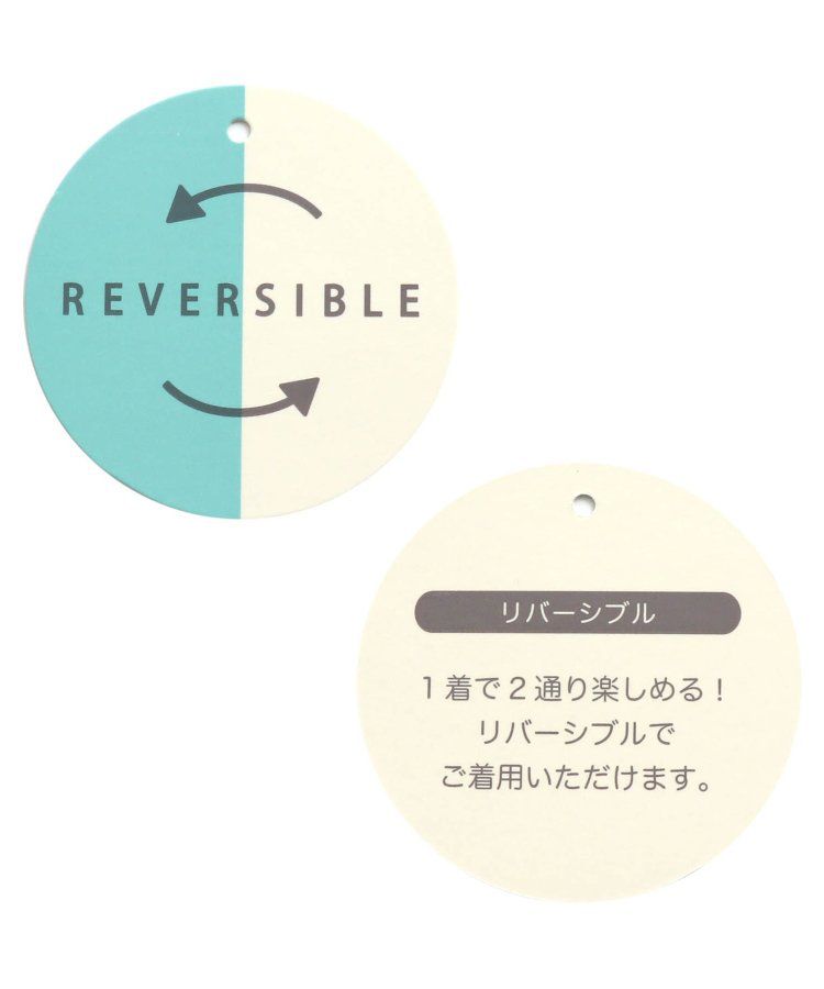 日本 apres les cours - 珍珠光澤正反2WAY鋪棉外套(可機洗)-彩色幾何-橘棕