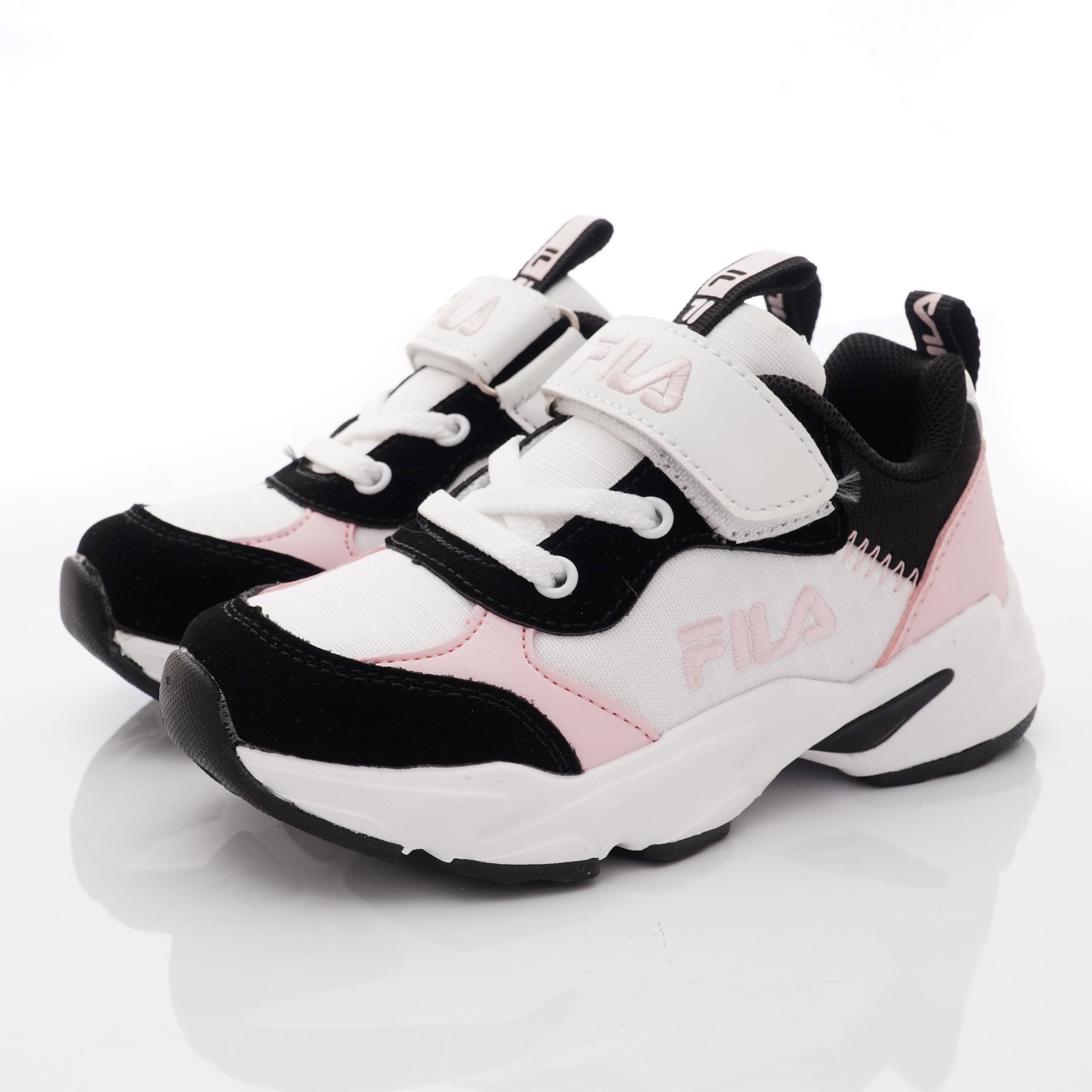 FILA - 經典復古運動鞋款(中小童段)-黑粉