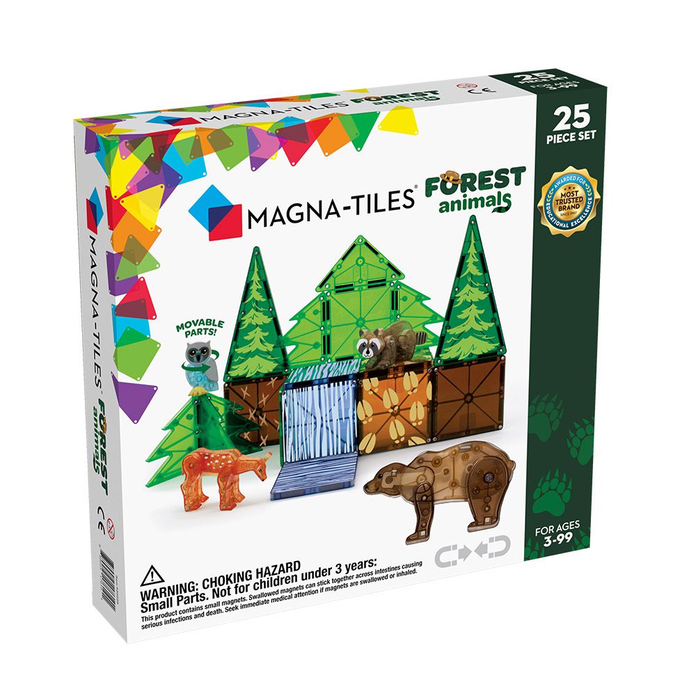 Magna-Tiles® - 磁力積木25片-森林動物
