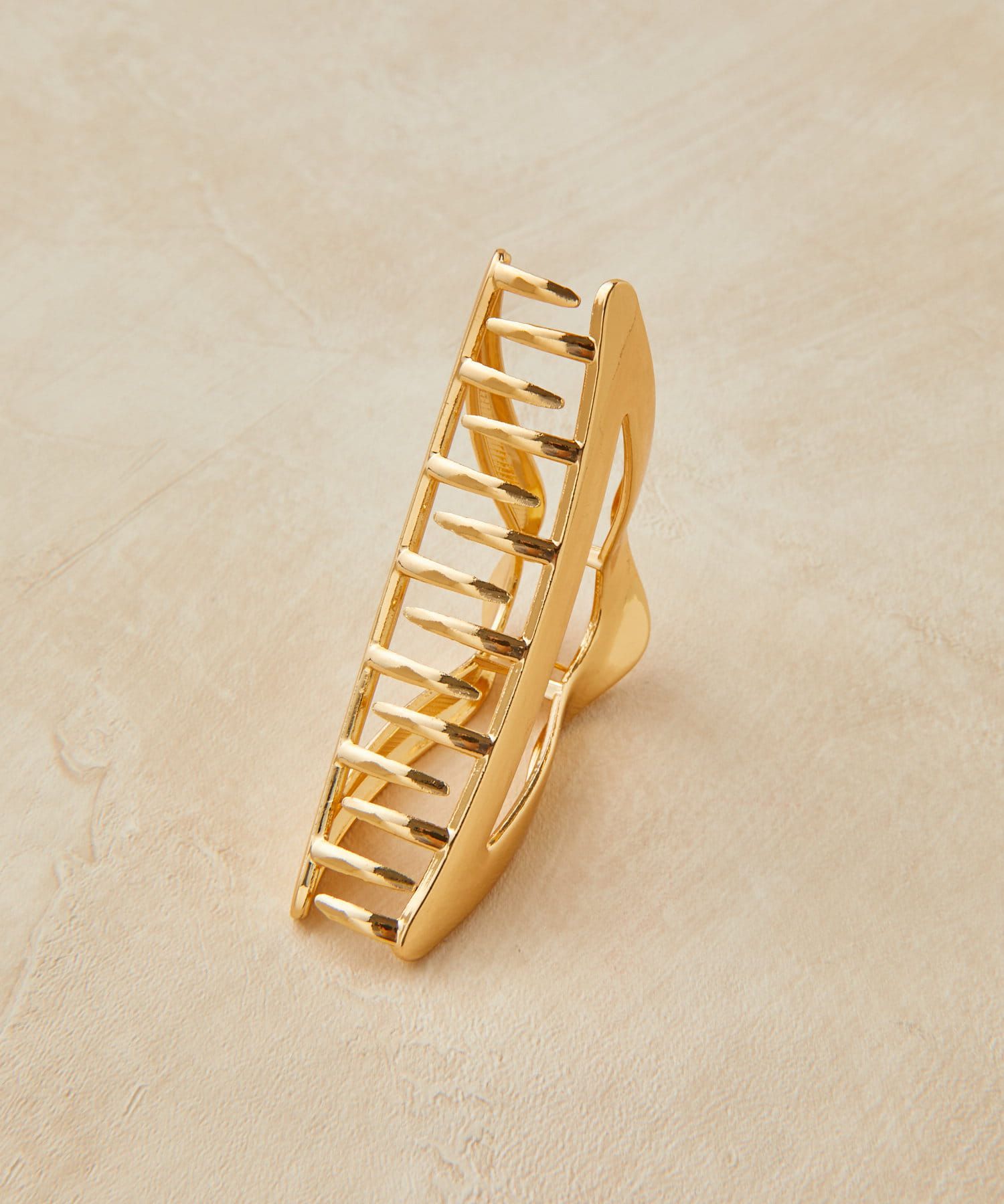 日本 Lattice - 三角幾何金屬髮夾/鯊魚夾-金