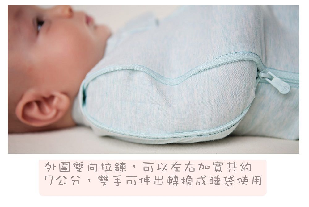 Woombie - 成長包巾-四季款-純白點點 (單入)-0-18m