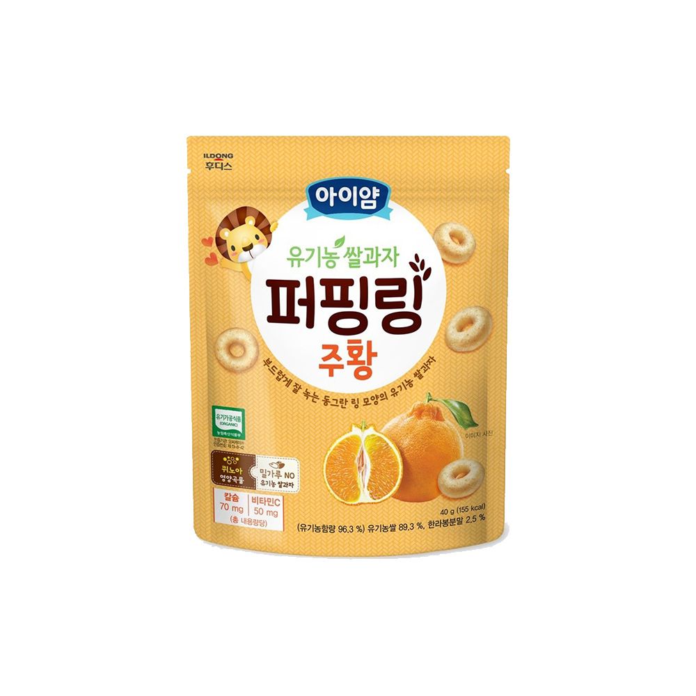 韓國Ildong Foodis日東 - 米泡芙圈圈餅-橘子-效期 24-09-13