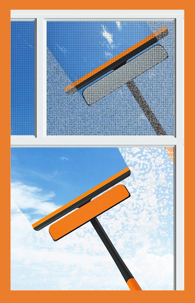 三合一多功能窗戶玻璃清潔刷-黃色