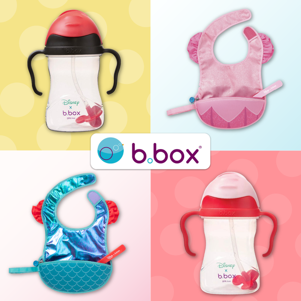 【澳洲 b.box】限量超夯迪士尼防漏水壺、圍兜 ♡