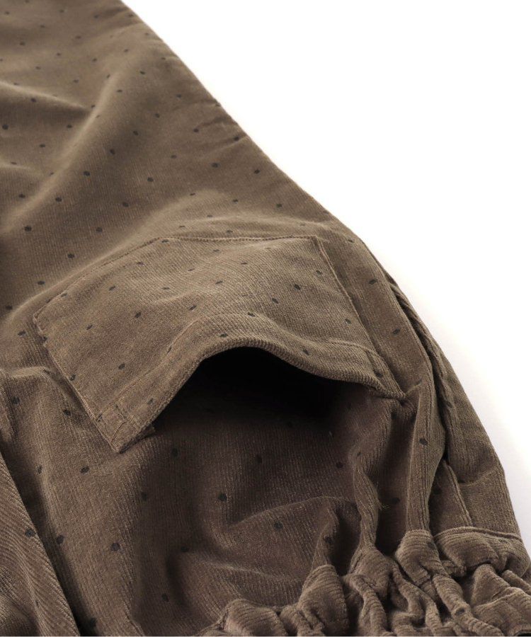 日本 apres les cours - 百搭彈力燈芯絨休閒長褲-水藍