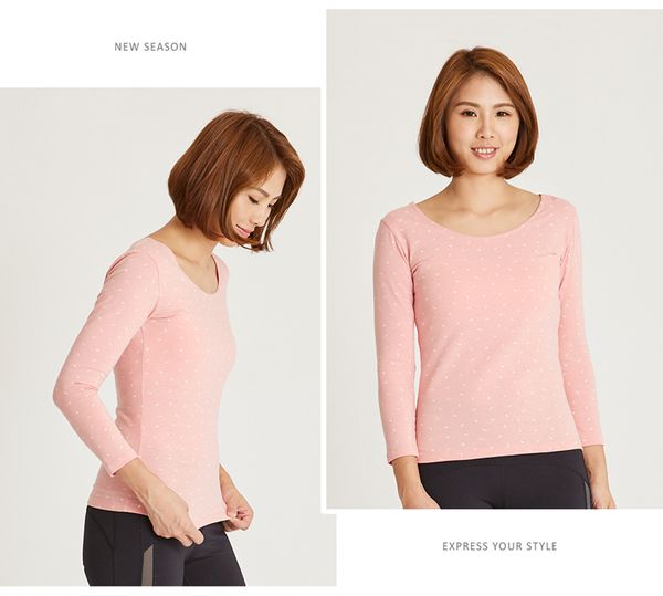 麗嬰房 Little moni - 發熱紗圓領上衣-成人-粉紅