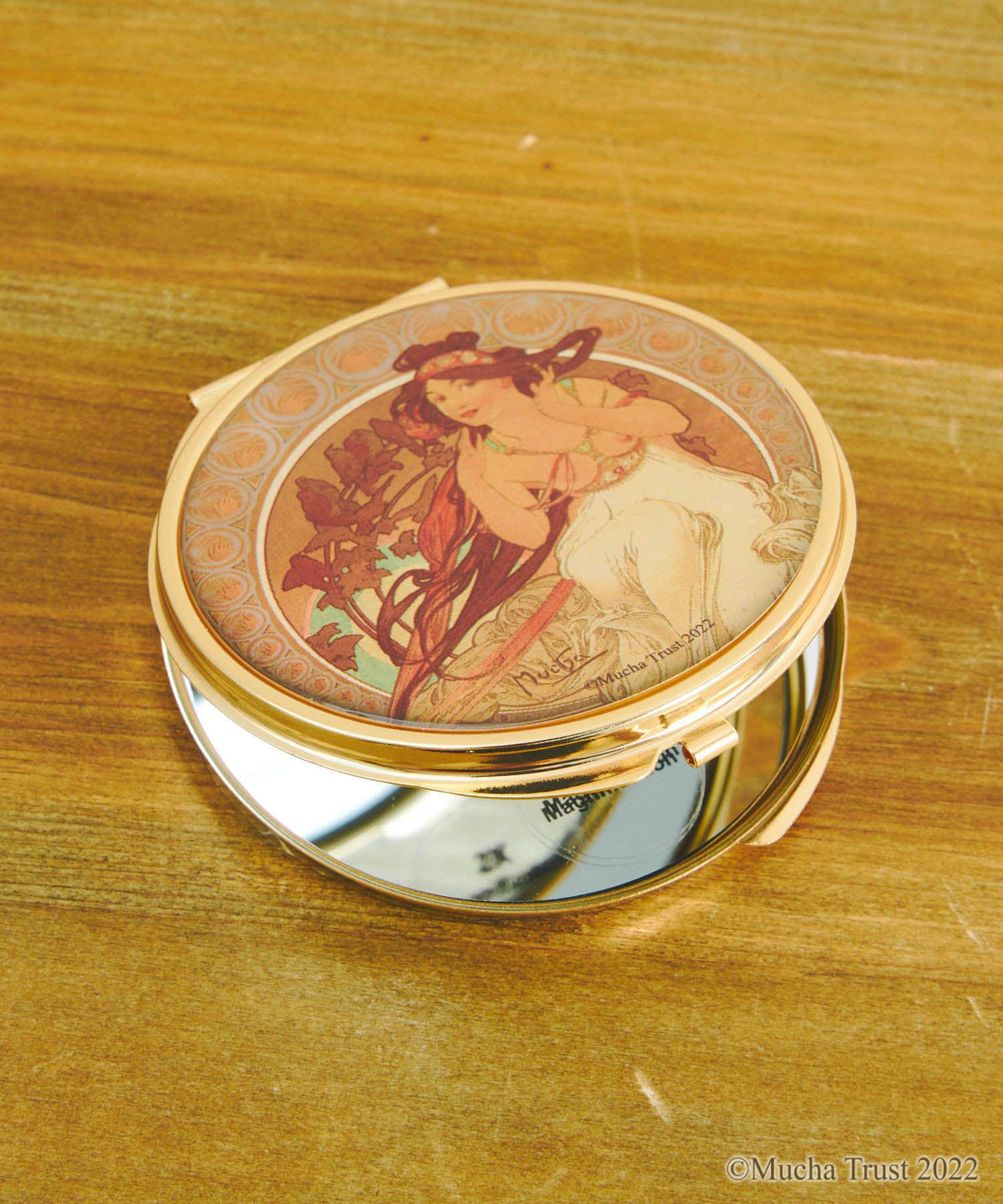 日本代購 - 限定聯名 慕夏四藝術折疊手拿鏡-繪畫